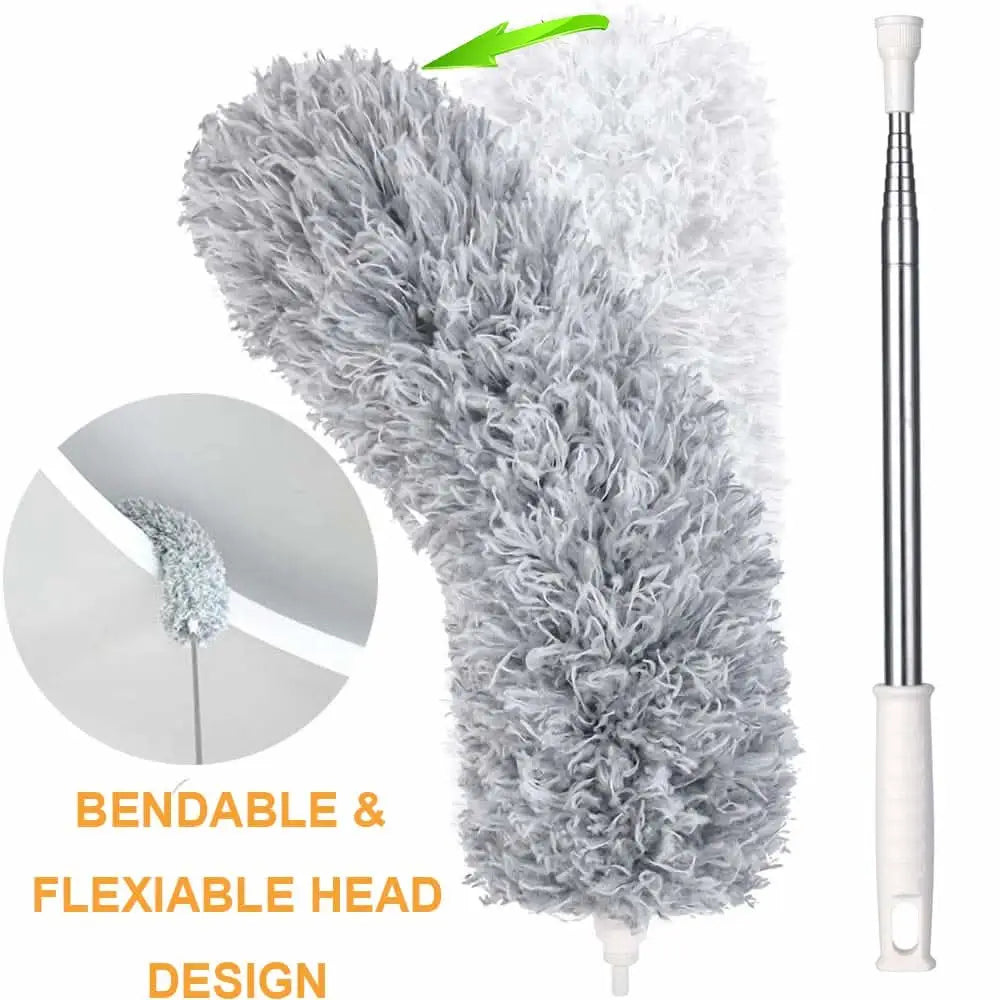 100-Inch Extendable Microfiber Feather Duster – Clean High Places Easily!